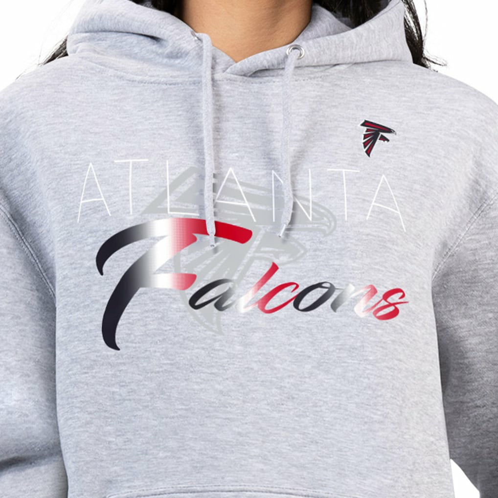 Atlanta Falcons G-III 4Her by Carl Banks Women's Shadow Logo Fleece Pullover Hoodie Gray | NFL