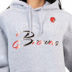 Cleveland Browns G-III 4Her by Carl Banks Women's Shadow Logo Fleece Pullover Hoodie Gray | NFL