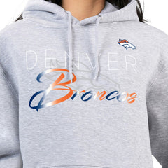 Denver Broncos G-III 4Her by Carl Banks Women's Shadow Logo Fleece Pullover Hoodie Gray | NFL