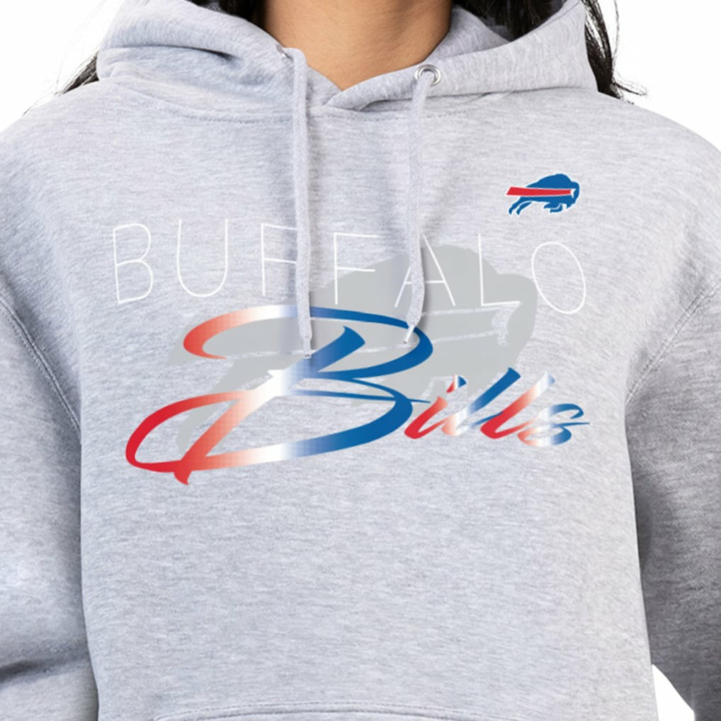 Buffalo Bills G-III 4Her by Carl Banks Women's Shadow Logo Fleece Pullover Hoodie Gray | NFL