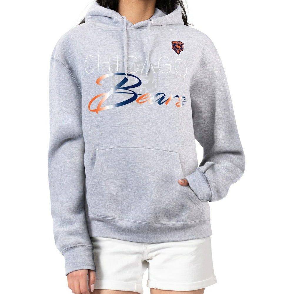 Chicago Bears G-III 4Her by Carl Banks Women's Shadow Logo Fleece Pullover Hoodie Gray | NFL
