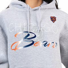 Chicago Bears G-III 4Her by Carl Banks Women's Shadow Logo Fleece Pullover Hoodie Gray | NFL