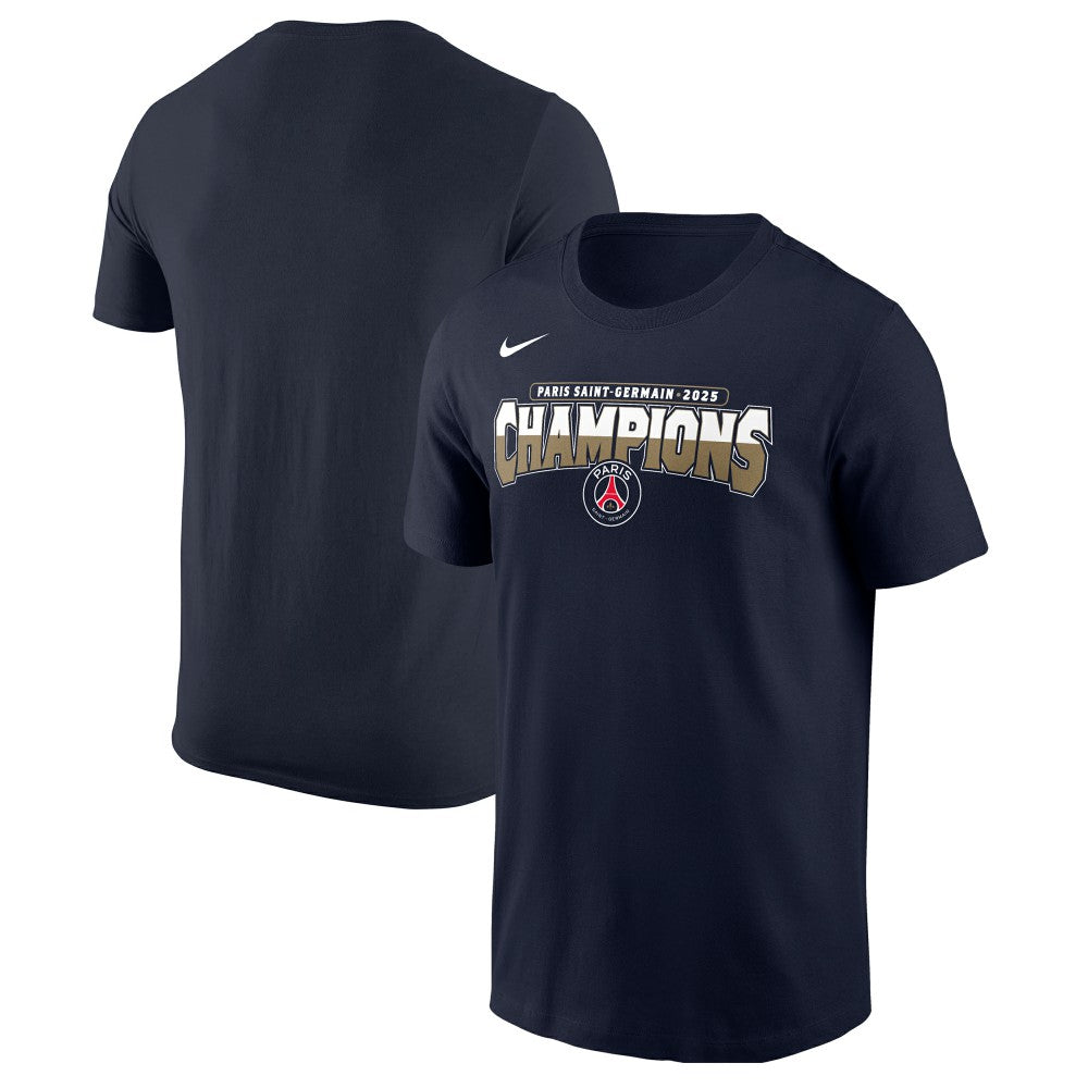 Paris Saint-Germain 2025 Champions League Winners Core T-Shirt Navy | Nike