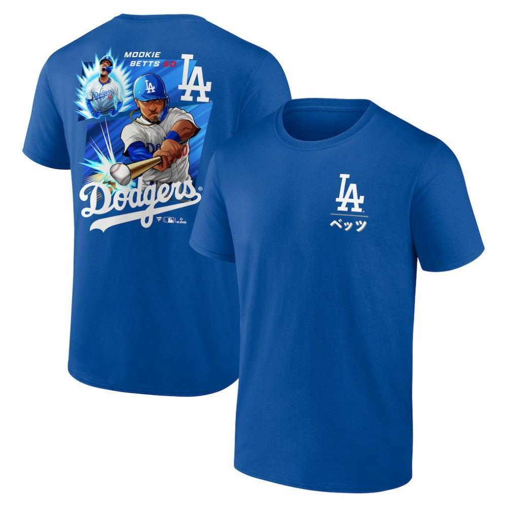Mookie Betts Los Angeles Dodgers Anime Graphic T-Shirt - MLB