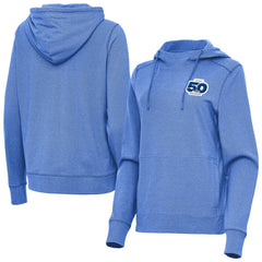 Seattle Seahawks Antigua Women's 50th Season Justice Pullover Hoodie Heather Royal | NFL
