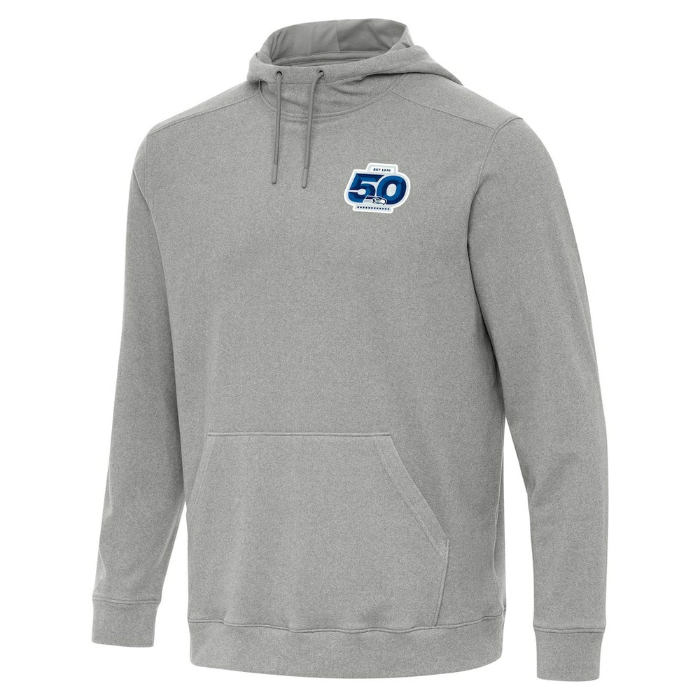 Seattle Seahawks Antigua 50th Season Cloud Pullover Hoodie Heather Gray | NFL