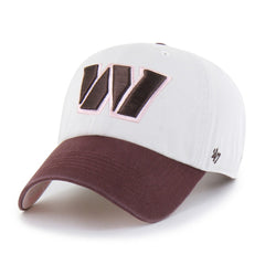 Washington Commanders '47 Unisex Love Letter Clean Up Adjustable Hat Stone/Burgundy | 47 brand