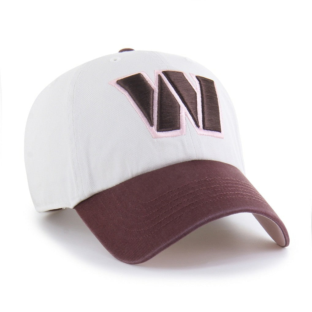 Washington Commanders '47 Unisex Love Letter Clean Up Adjustable Hat Stone/Burgundy | 47 brand