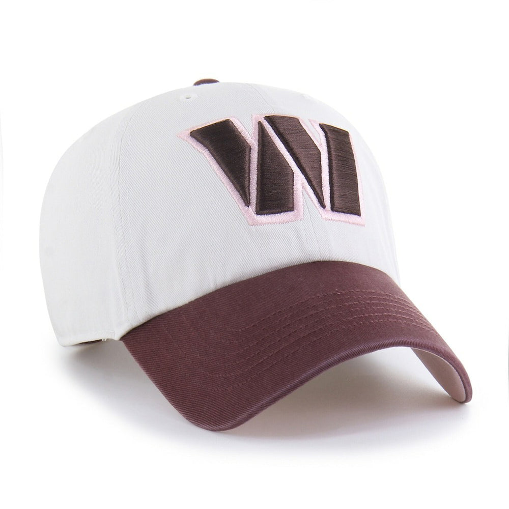 Washington Commanders '47 Unisex Love Letter Clean Up Adjustable Hat Stone/Burgundy | 47 brand