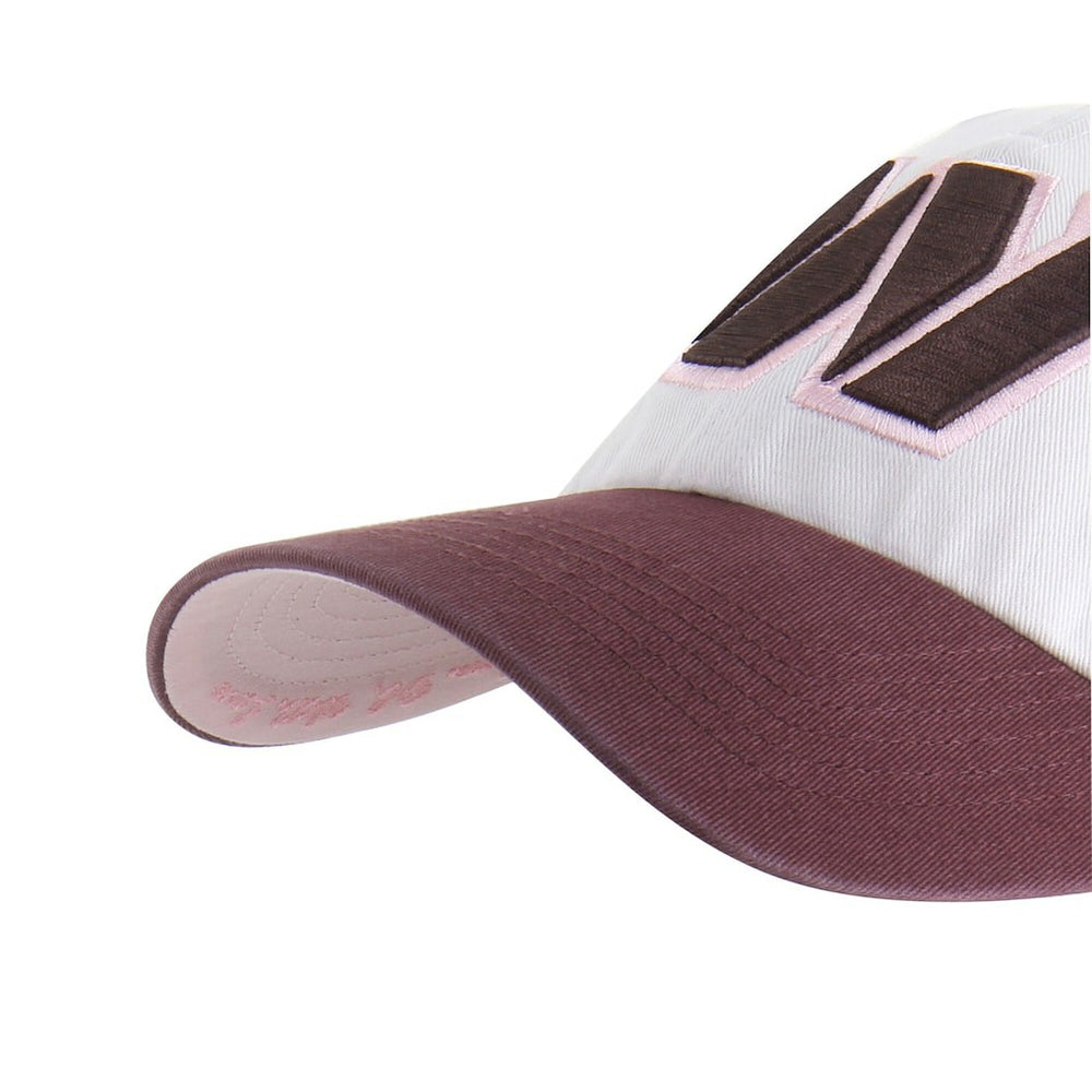 Washington Commanders '47 Unisex Love Letter Clean Up Adjustable Hat Stone/Burgundy | 47 brand