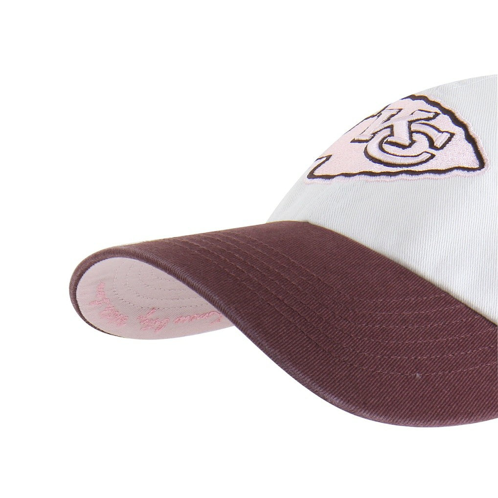 Kansas City Chiefs '47 Unisex Love Letter Clean Up Adjustable Hat Stone/Burgundy | 47 brand