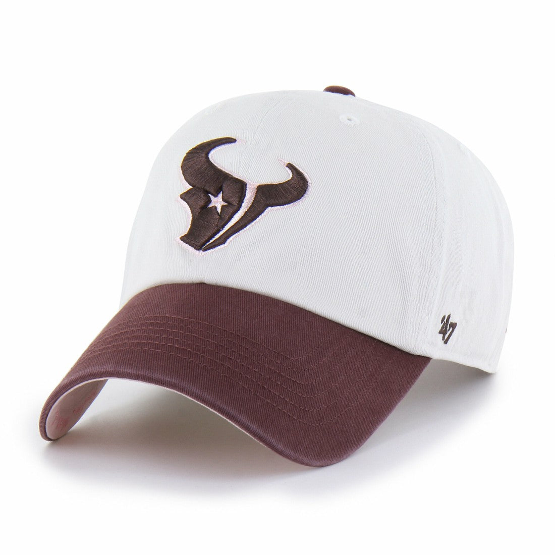 Houston Texans '47 Unisex Love Letter Clean Up Adjustable Hat Stone/Burgundy | 47 brand