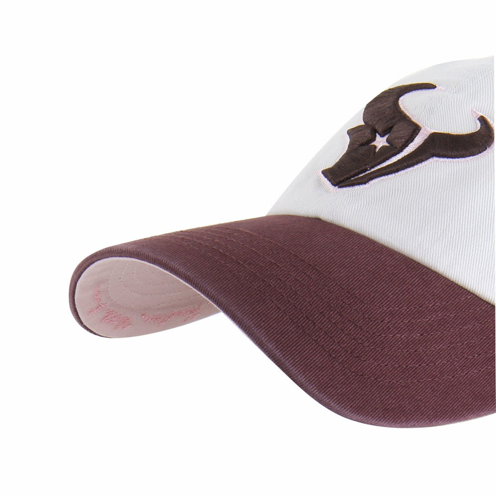 Houston Texans '47 Unisex Love Letter Clean Up Adjustable Hat Stone/Burgundy | 47 brand