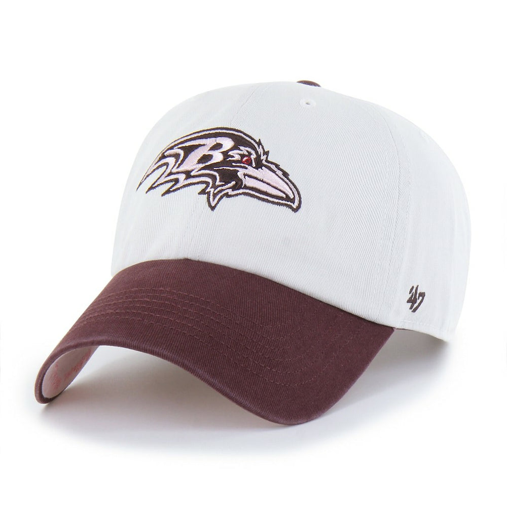 Baltimore Ravens '47 Unisex Love Letter Clean Up Adjustable Hat Stone/Burgundy | 47 brand