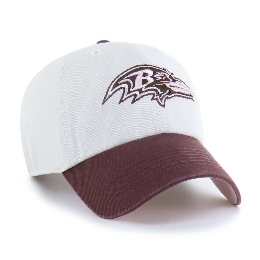 Baltimore Ravens '47 Unisex Love Letter Clean Up Adjustable Hat Stone/Burgundy | 47 brand