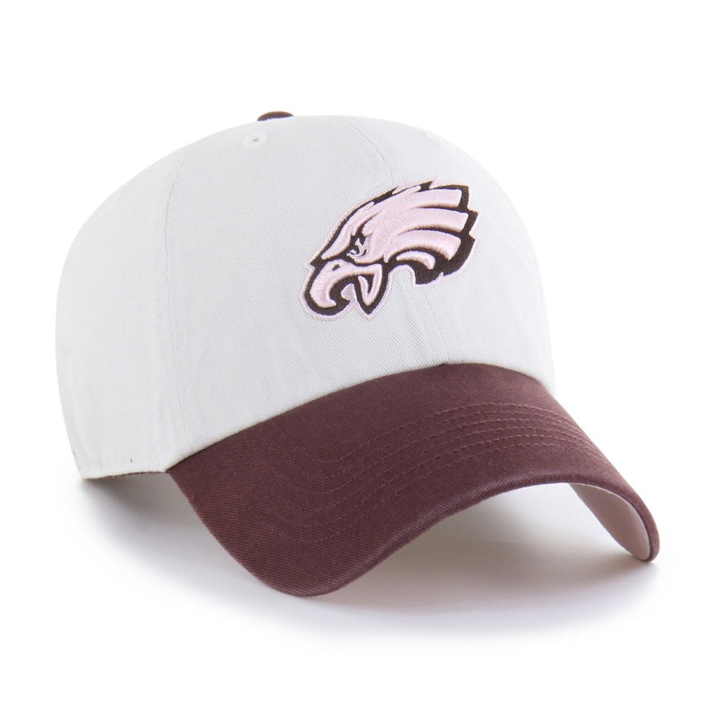 Philadelphia Eagles '47 Unisex Love Letter Clean Up Adjustable Hat Stone/Burgundy | 47 brand