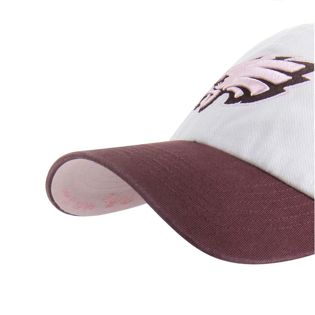 Philadelphia Eagles '47 Unisex Love Letter Clean Up Adjustable Hat Stone/Burgundy | 47 brand