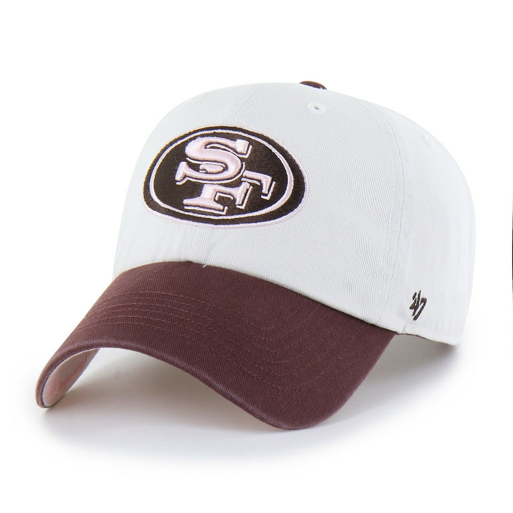 San Francisco 49ers '47 Unisex Love Letter Clean Up Adjustable Hat Stone/Burgundy | 47 brand