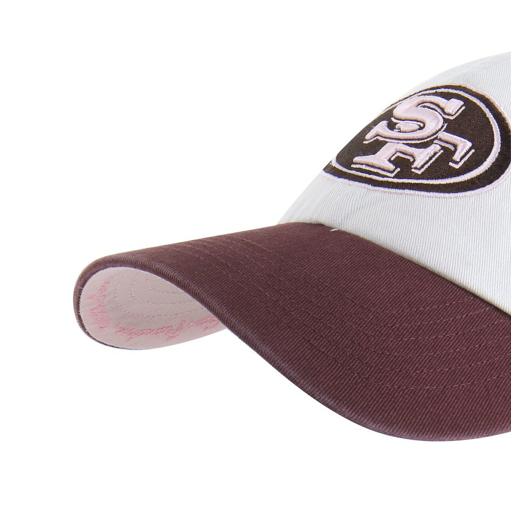 San Francisco 49ers '47 Unisex Love Letter Clean Up Adjustable Hat Stone/Burgundy | 47 brand