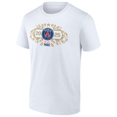 Paris Saint-Germain 2025 Champions League Winners Roster Jersey T-Shirt White - FIFA World CUP