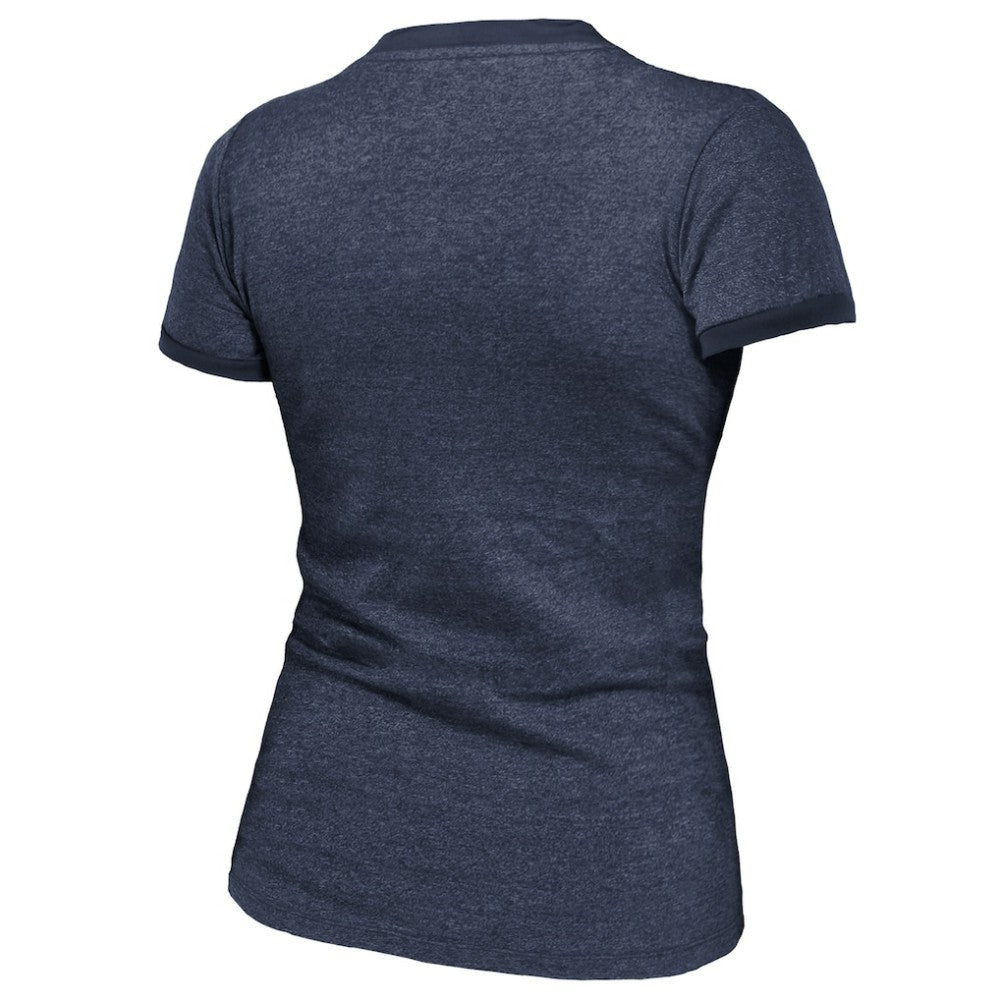 Florida Panthers Majestic Threads Women's 2025 Stanley Cup Champions Tri-Blend Ringer T-Shirt - Navy - NHL