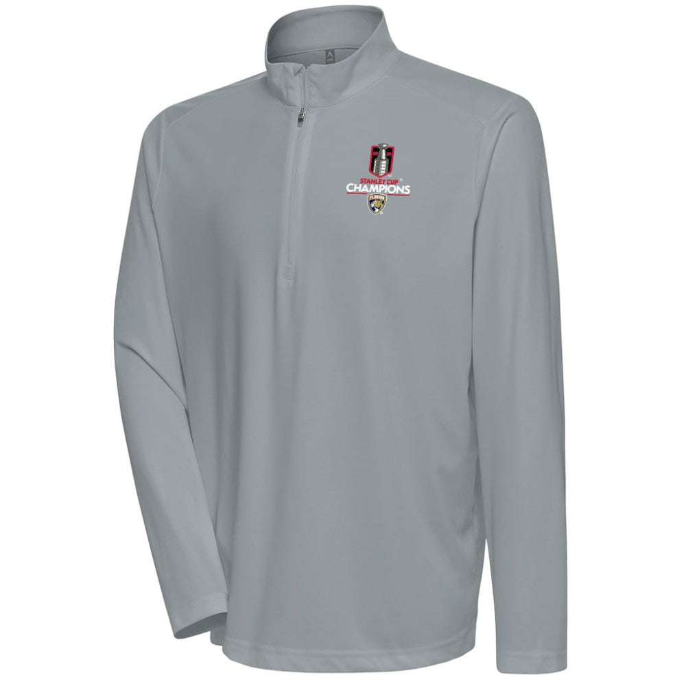 Florida Panthers Fanatics 2025 Stanley Cup Champions Flex Quarter-Zip Pullover - Gray - NHL