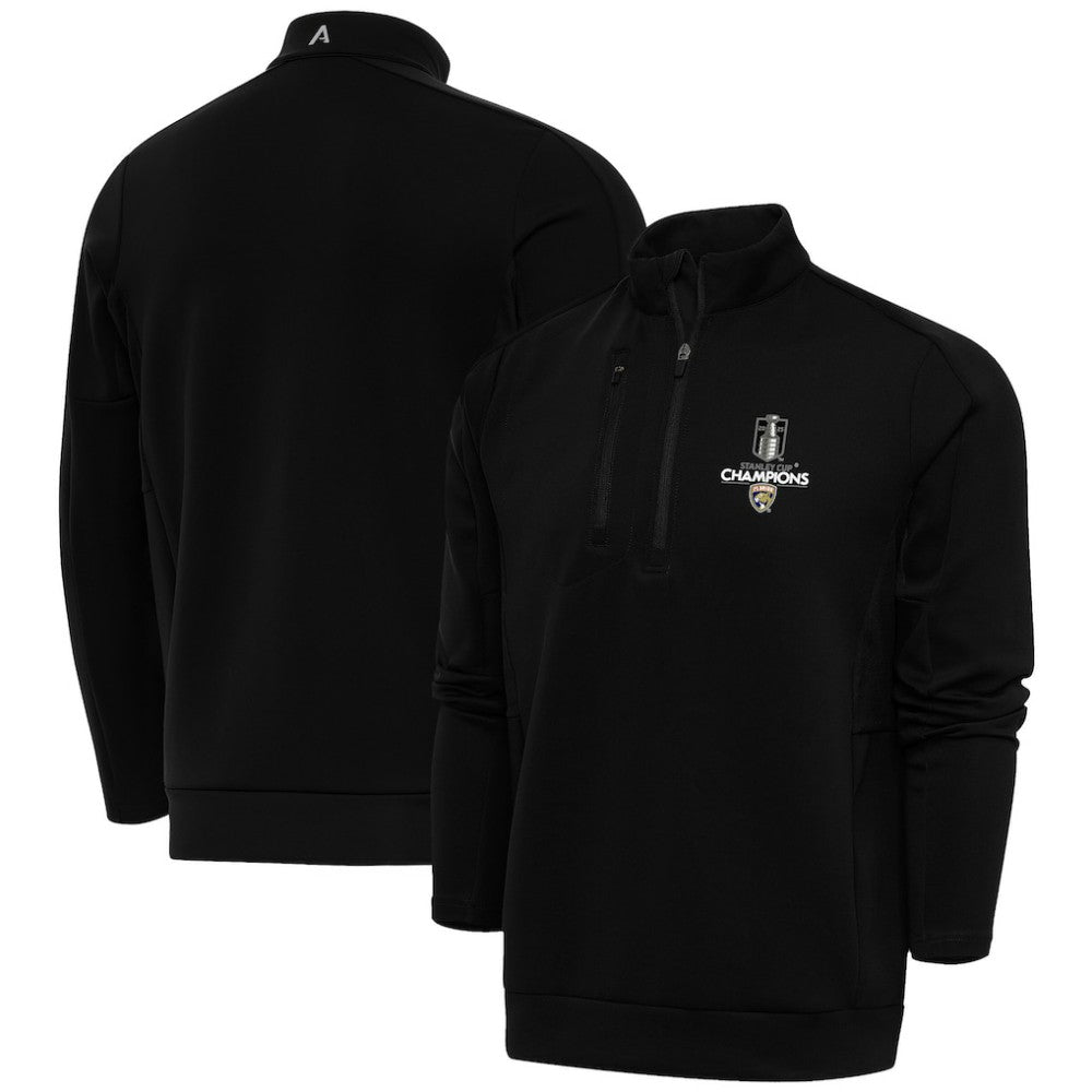 Florida Panthers Fanatics 2025 Stanley Cup Champions Genesis Quarter-Zip Pullover - Black - NHL