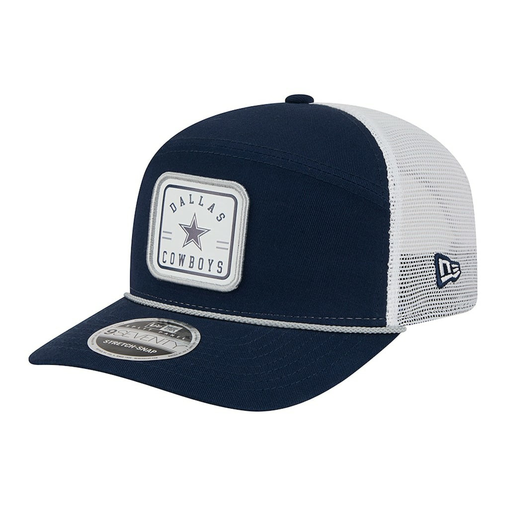 Dallas Cowboys New Era Quick Strike Split Panel 9SEVENTY Stretch-Snap Trucker Hat Navy | NFL