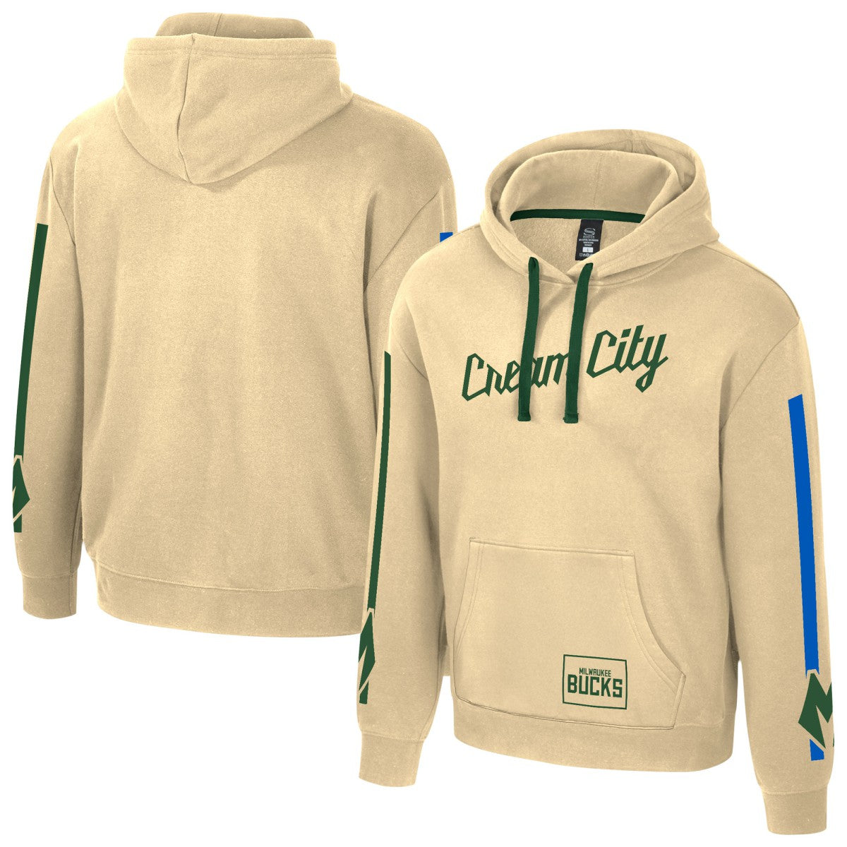 Milwaukee Bucks Stadium Essentials Unisex 2025/26 City Edition City Star Hoodie Cream - NBA