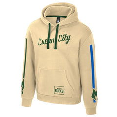 Milwaukee Bucks Stadium Essentials Unisex 2025/26 City Edition City Star Hoodie Cream - NBA