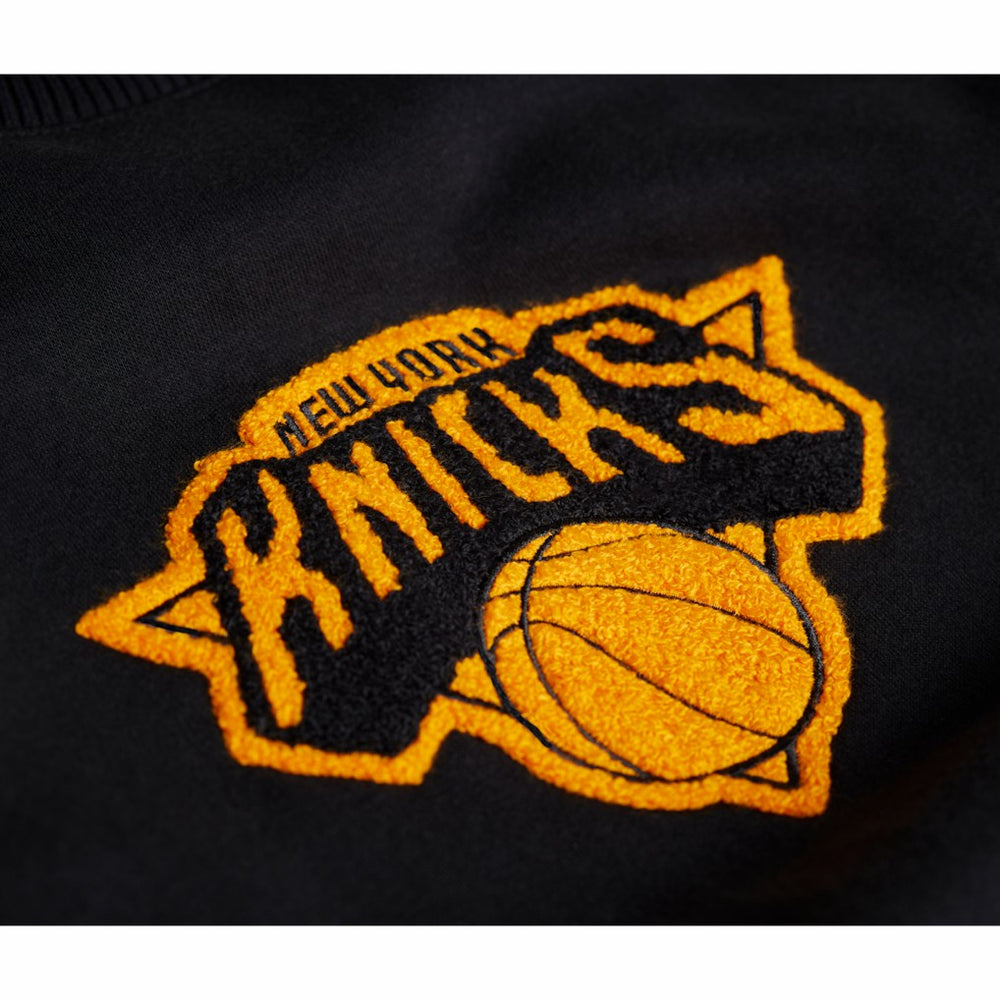 New York Knicks Stadium Essentials Unisex Club Level Chenille Sweatshirt Black - NBA