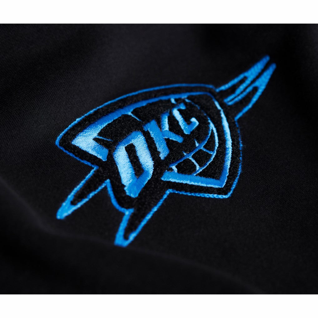 Oklahoma City Thunder Stadium Essentials Unisex Club Level Chenille Sweatshirt Black - NBA