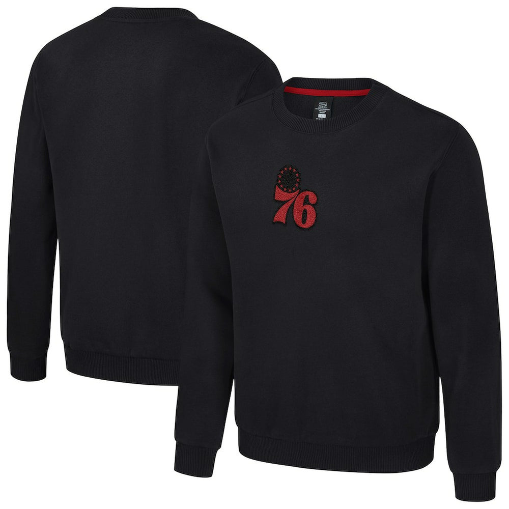 Philadelphia 76ers Stadium Essentials Unisex Club Level Chenille Sweatshirt Black - NBA