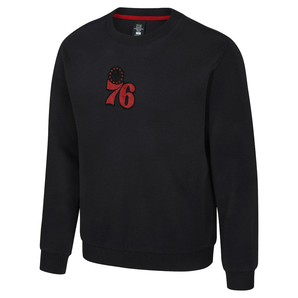 Philadelphia 76ers Stadium Essentials Unisex Club Level Chenille Sweatshirt Black - NBA