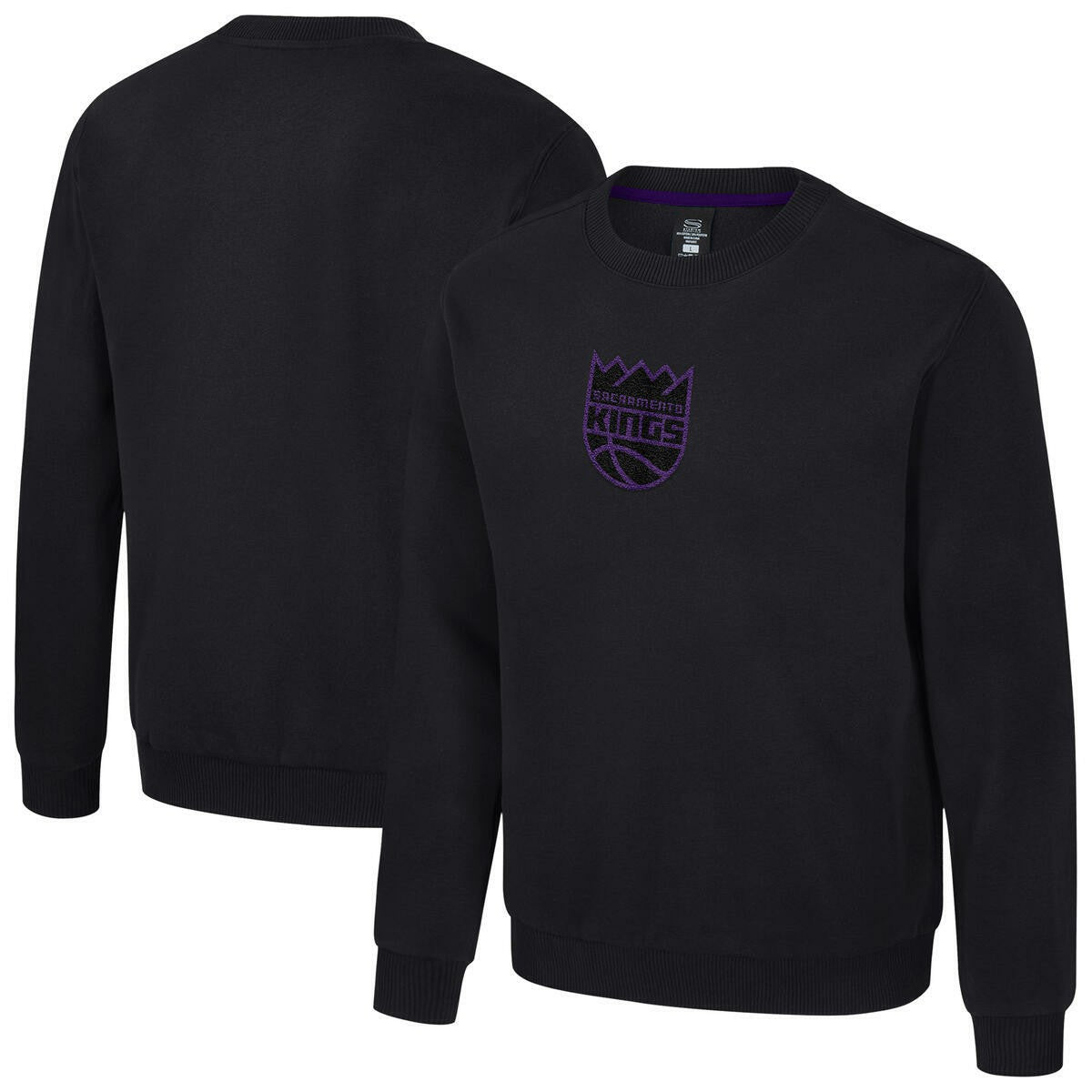 Sacramento Kings Stadium Essentials Unisex Club Level Chenille Sweatshirt Black - NBA