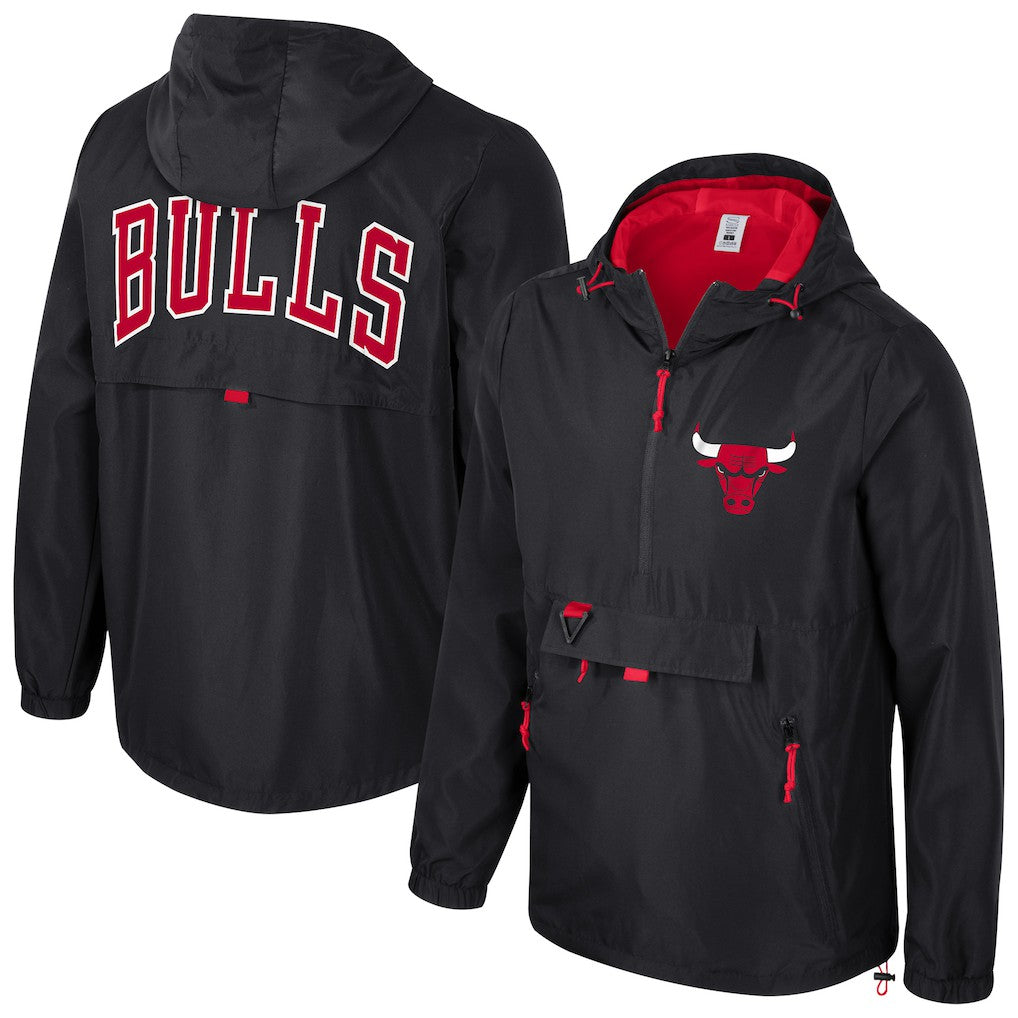 Chicago Bulls Stadium Essentials Unisex Compete Quarter-Zip Hoodie Jacket Black - NBA