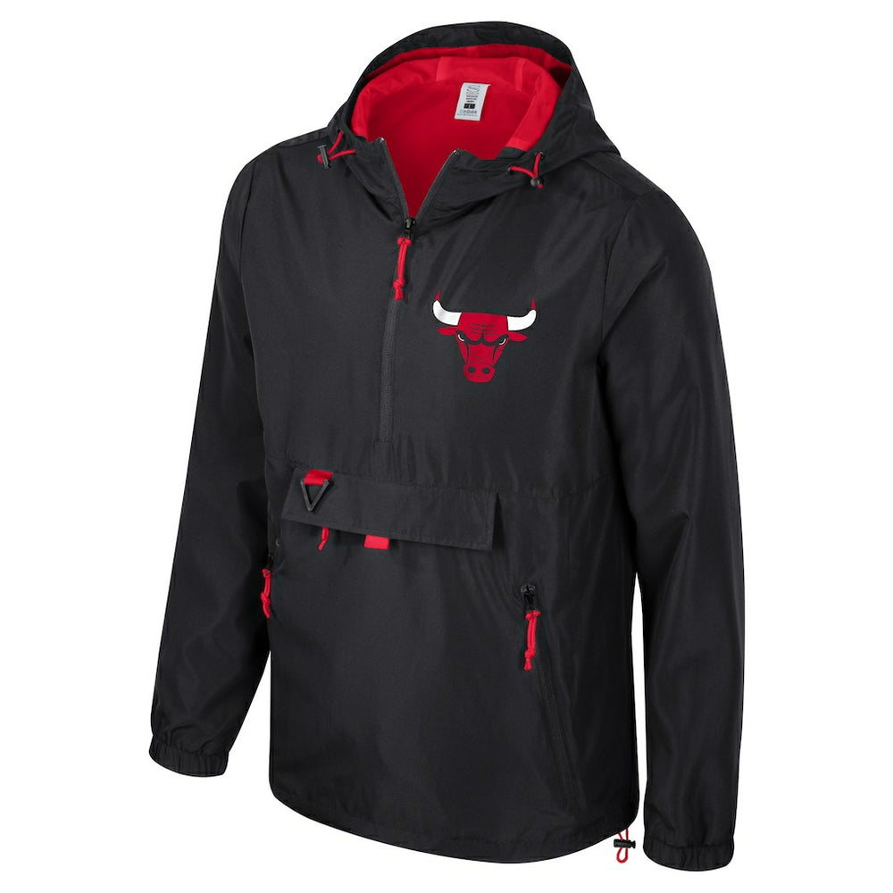 Chicago Bulls Stadium Essentials Unisex Compete Quarter-Zip Hoodie Jacket Black - NBA