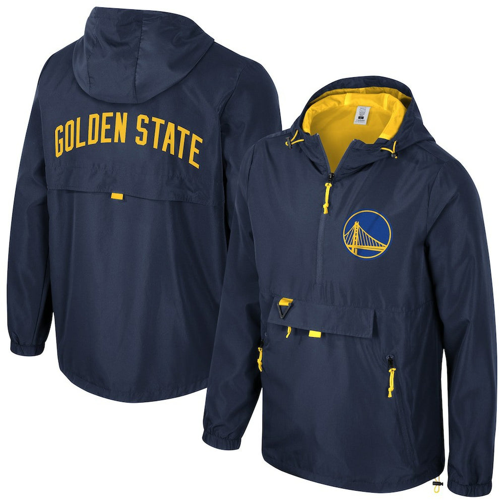 Golden State Warriors Stadium Essentials Unisex Compete Quarter-Zip Hoodie Jacket Navy - NBA