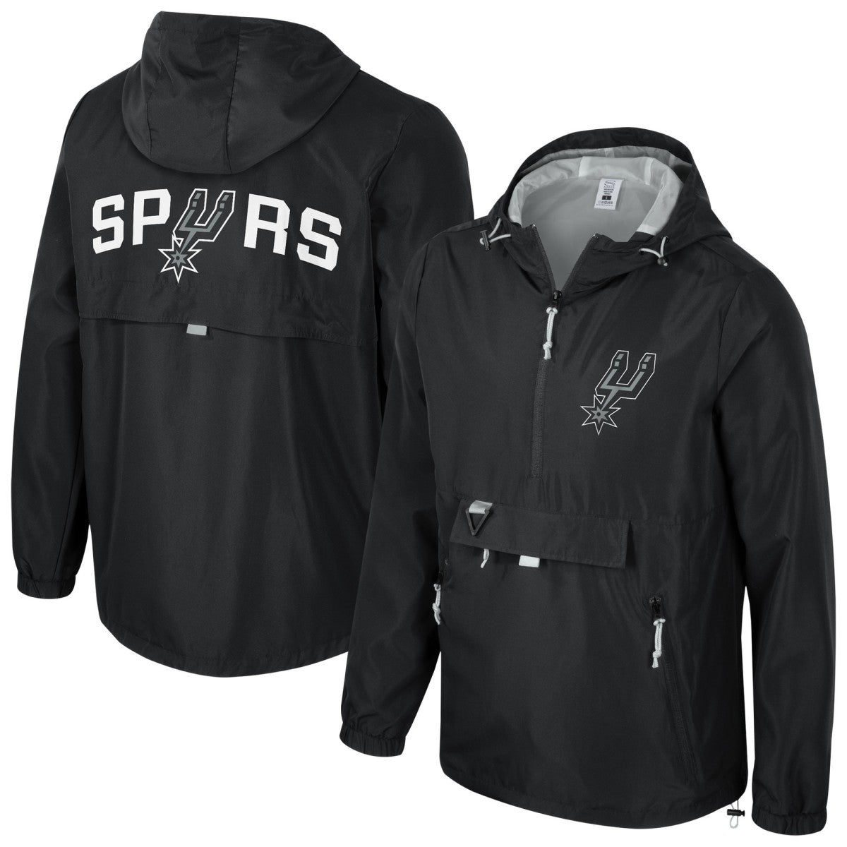 San Antonio Spurs Stadium Essentials Unisex Compete Quarter-Zip Hoodie Jacket Black - NBA
