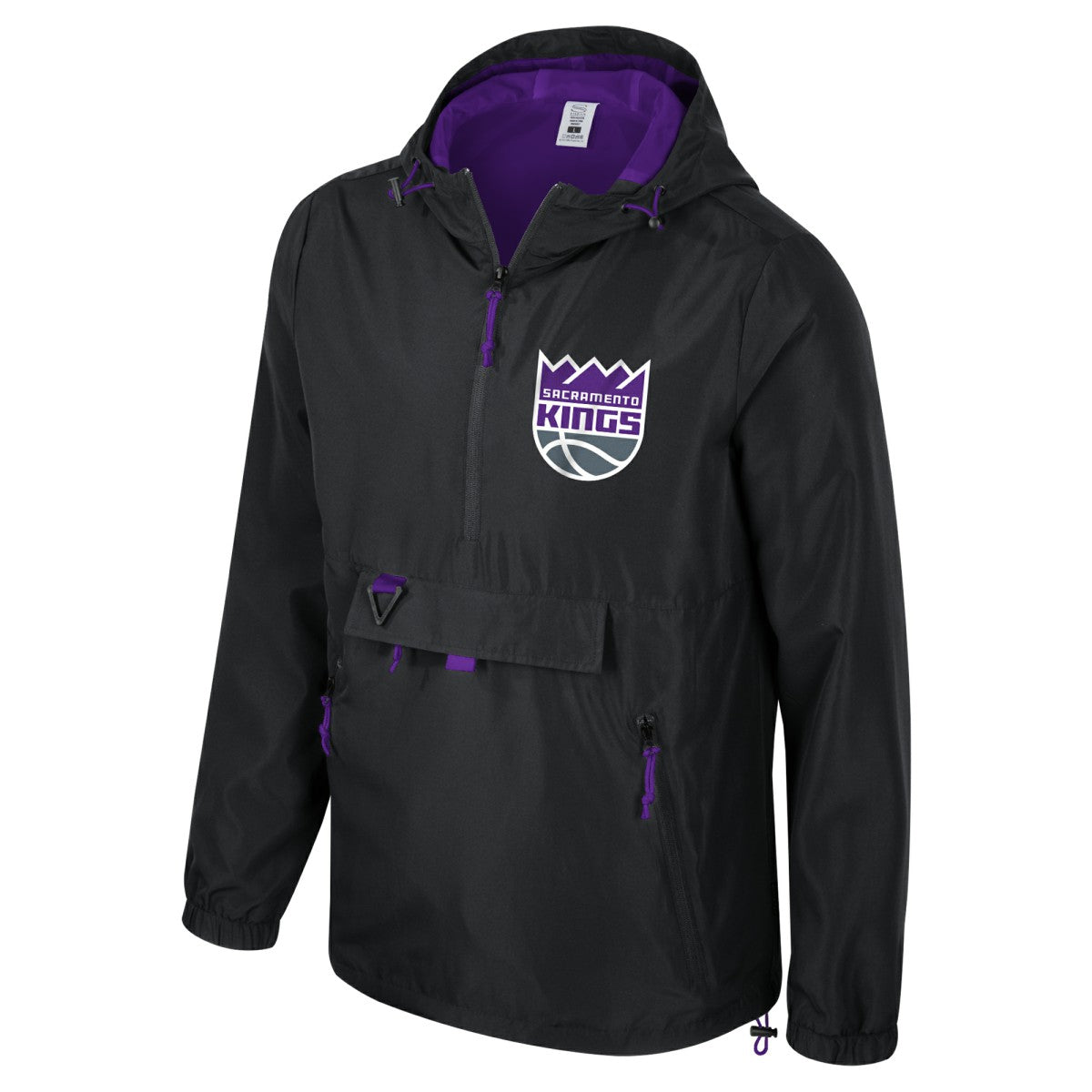 Sacramento Kings Stadium Essentials Unisex Compete Quarter-Zip Hoodie Jacket Black - NBA