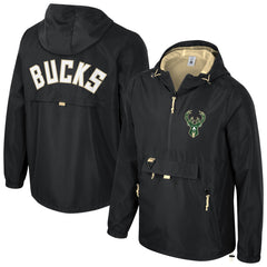 Milwaukee Bucks Stadium Essentials Unisex Compete Quarter-Zip Hoodie Jacket Black - NBA