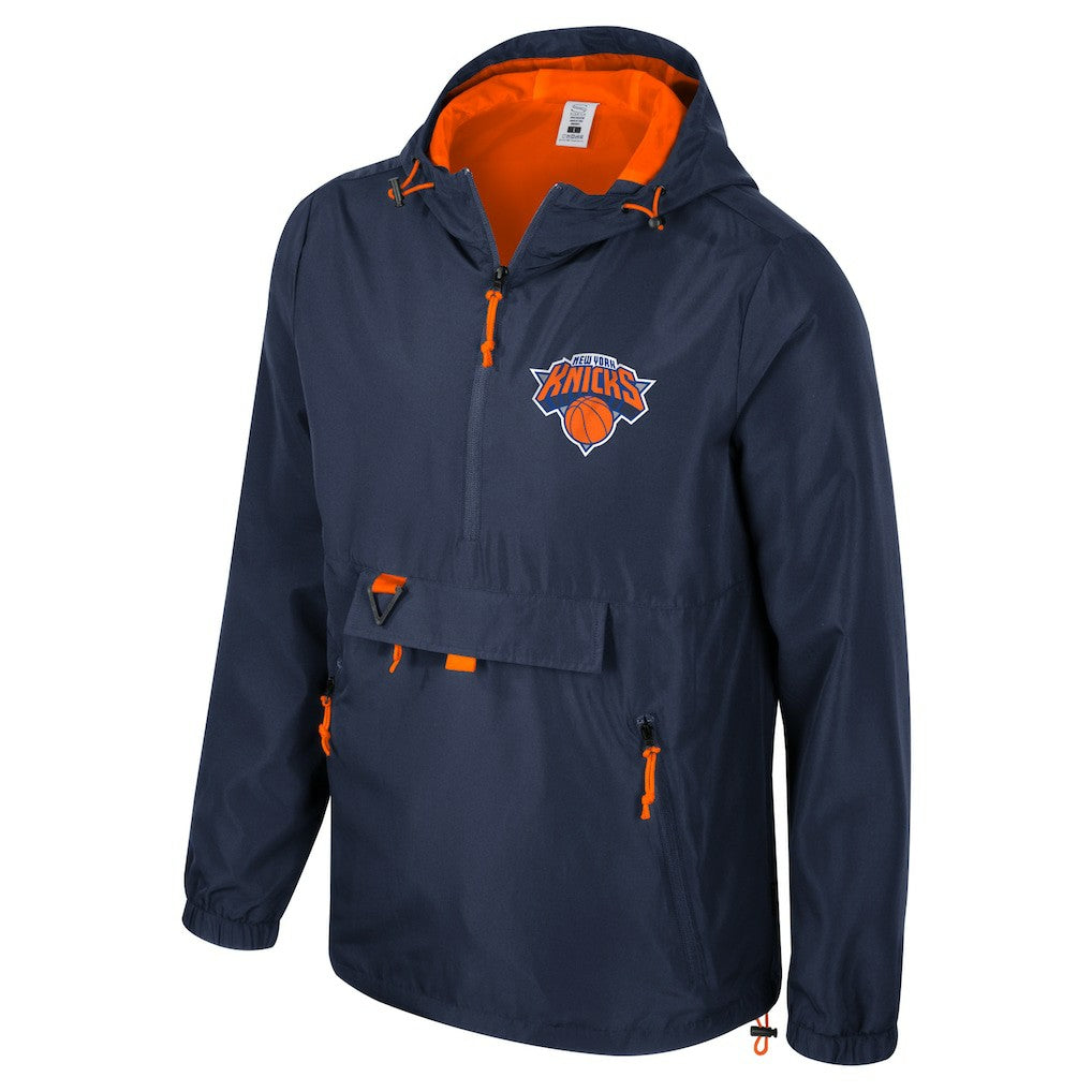 New York Knicks Stadium Essentials Unisex Compete Quarter-Zip Hoodie Jacket Blue - NBA