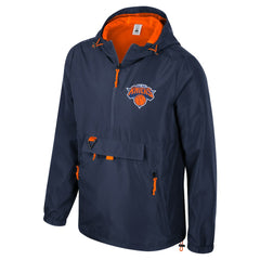 New York Knicks Stadium Essentials Unisex Compete Quarter-Zip Hoodie Jacket Blue - NBA