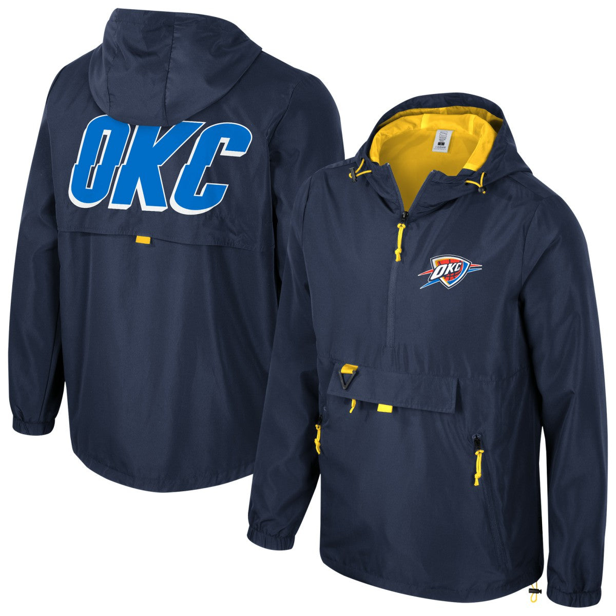 Oklahoma City Thunder Stadium Essentials Unisex Compete Quarter-Zip Hoodie Jacket Blue - NBA