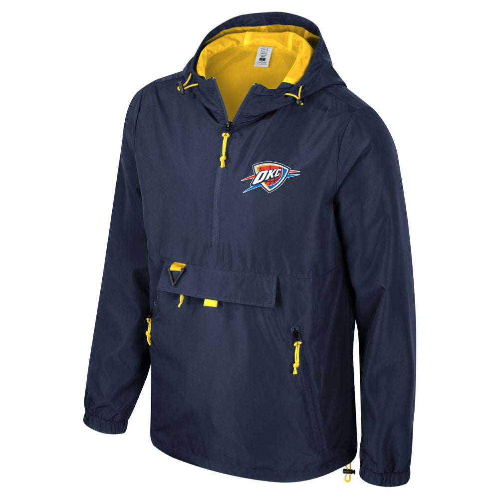 Oklahoma City Thunder Stadium Essentials Unisex Compete Quarter-Zip Hoodie Jacket Blue - NBA