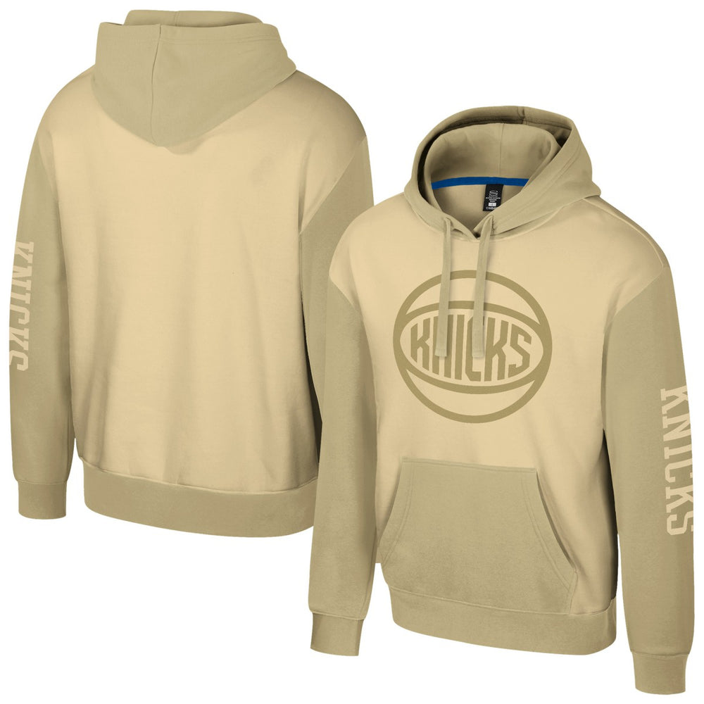 New York Knicks Stadium Essentials Unisex Rafters Burst Hoodie Khaki - NBA