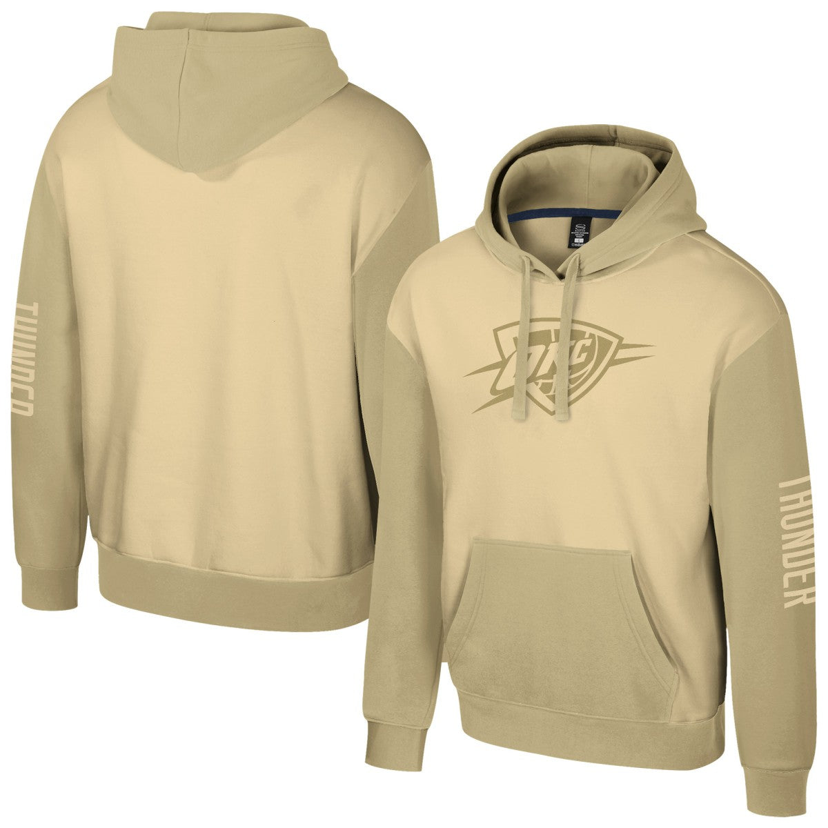 Oklahoma City Thunder Stadium Essentials Unisex Rafters Burst Hoodie Khaki - NBA