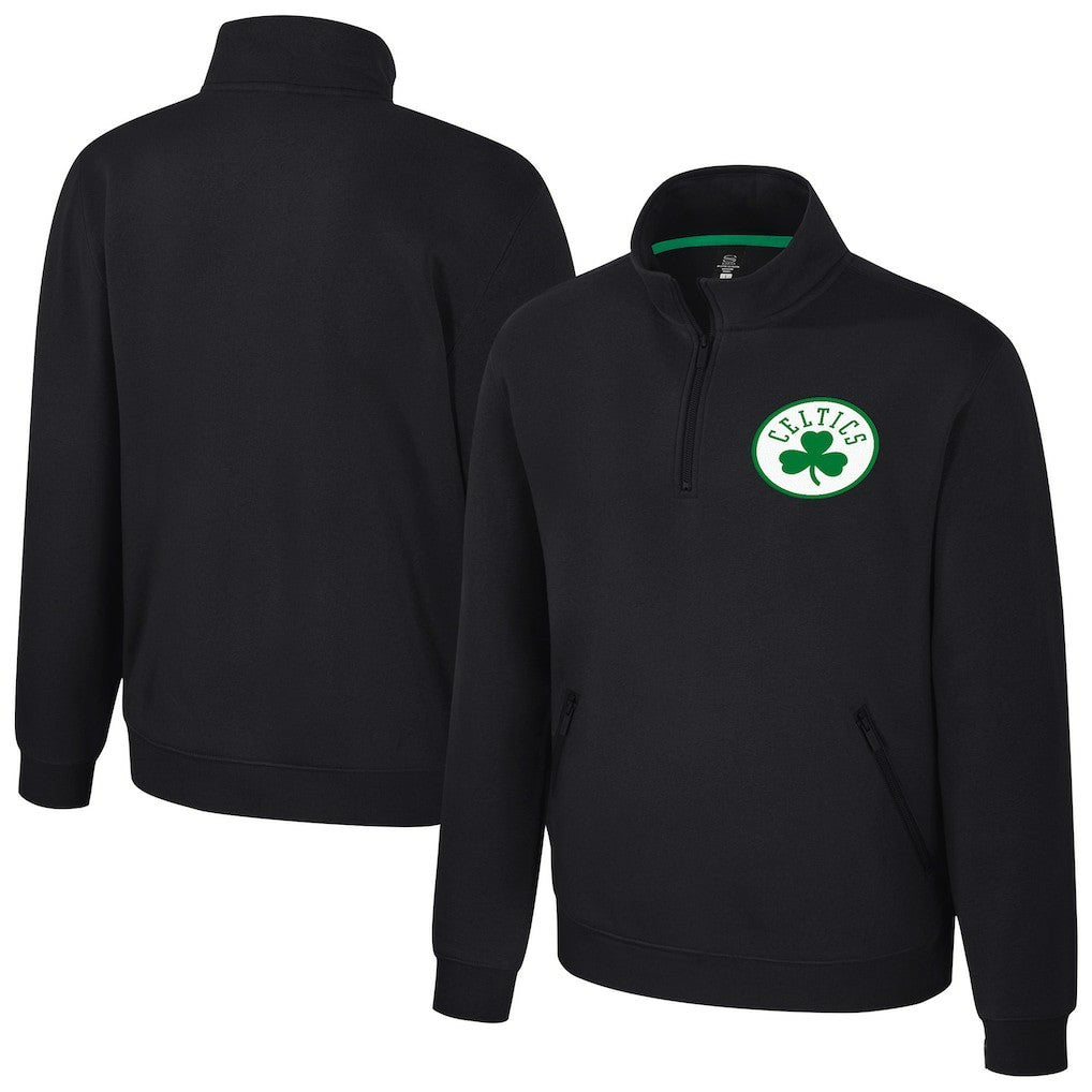 Boston Celtics Stadium Essentials Unisex Varsity Trainer Quarter-Zip Pullover Black - NBA