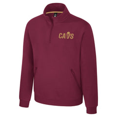 Cleveland Cavaliers Stadium Essentials Unisex Varsity Trainer Quarter-Zip Pullover Wine - NBA