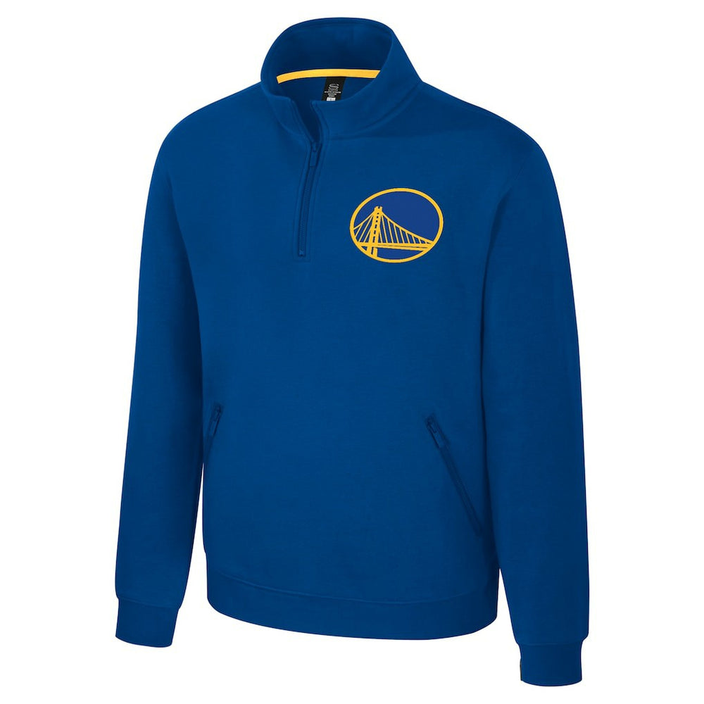 Golden State Warriors Stadium Essentials Unisex Varsity Trainer Quarter-Zip Pullover Royal - NBA